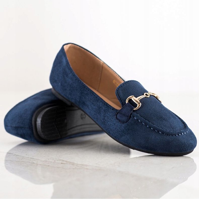 VINCEZA Mocassini Glitter blu navy blu 1