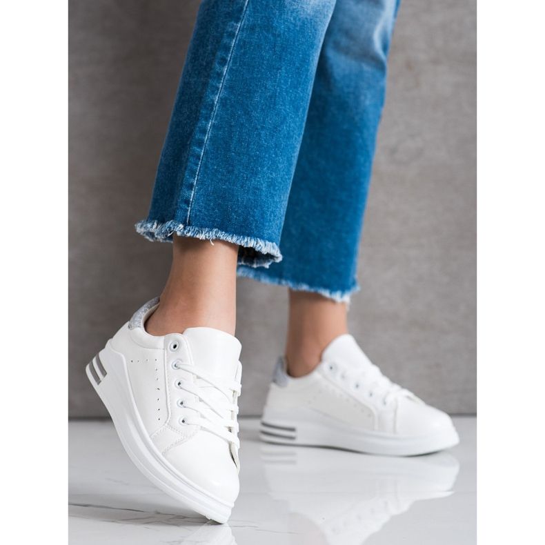 Diamantique Sneakers Con Inserto Glitter bianca 1