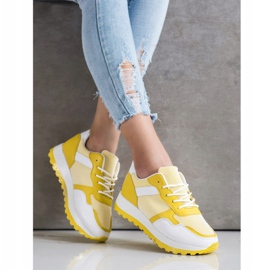 Bestelle Sneakers Con Platform Glitter bianco giallo 2