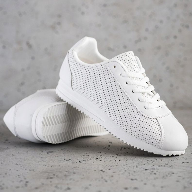 SHELOVET Eleganti sneakers traforate bianca 1