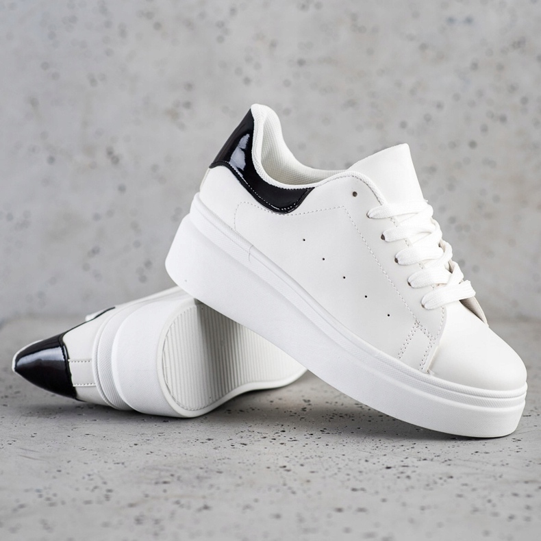 SHELOVET Scarpe da ginnastica comode bianco 1