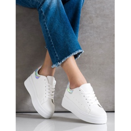 SHELOVET Scarpe da ginnastica comode bianco 2