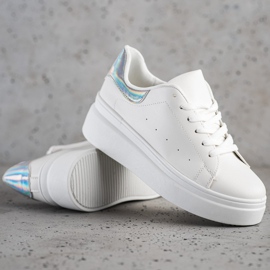 SHELOVET Scarpe da ginnastica comode bianco 1