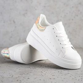 SHELOVET Scarpe da ginnastica comode bianco 1