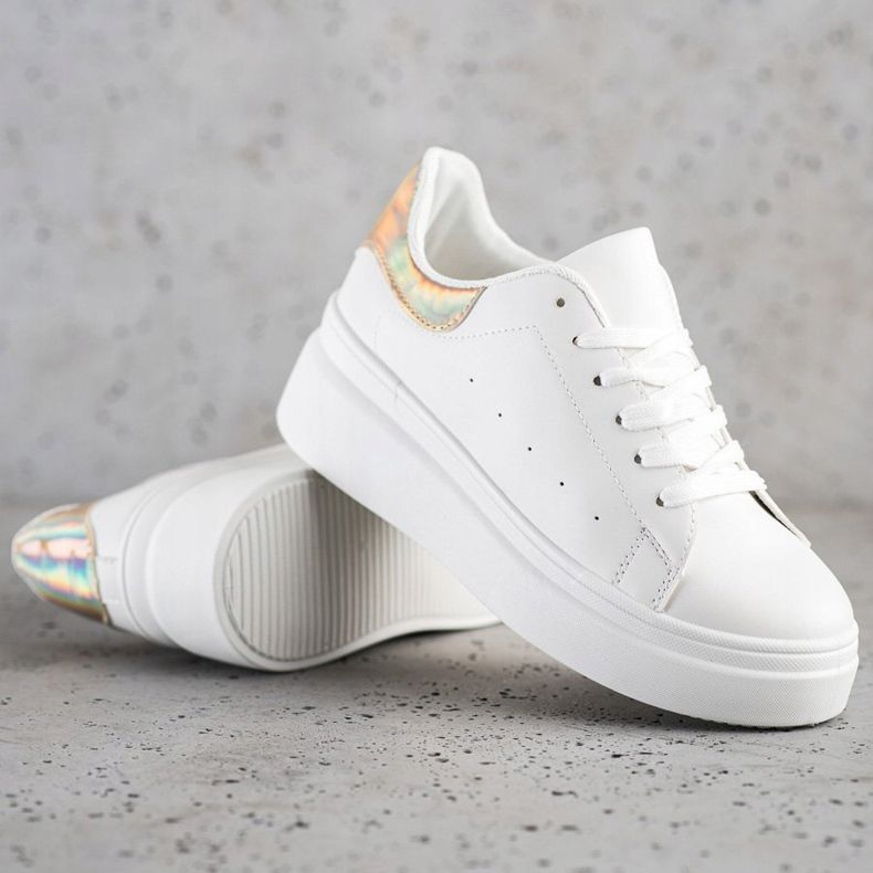 SHELOVET Scarpe da ginnastica comode bianco 1