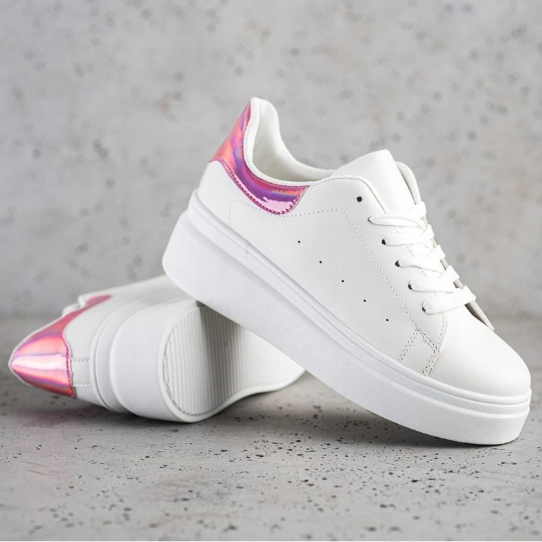 SHELOVET Scarpe da ginnastica comode bianco 1