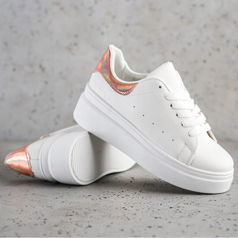 SHELOVET Scarpe da ginnastica comode bianco 1