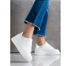 SHELOVET Scarpe da ginnastica comode bianco 2