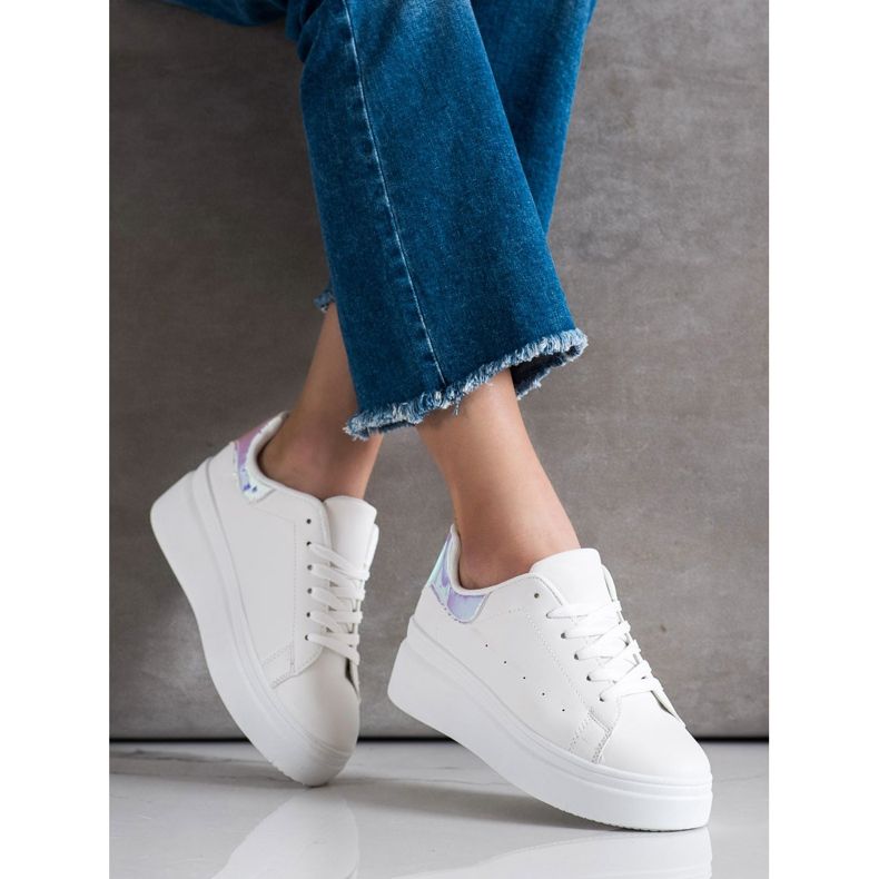 SHELOVET Scarpe da ginnastica comode bianco 1