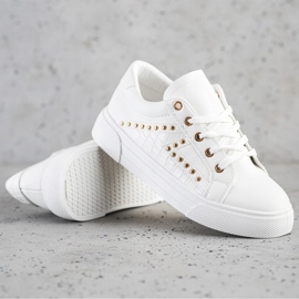 SHELOVET Sneakers in ecopelle bianca 1