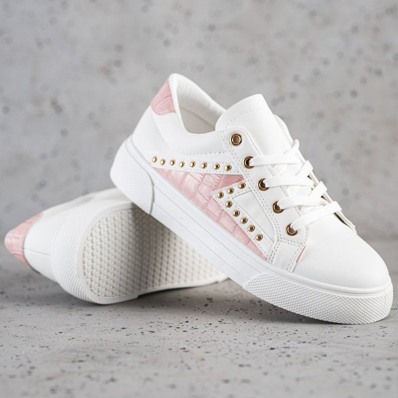 SHELOVET Sneakers in ecopelle bianca 1