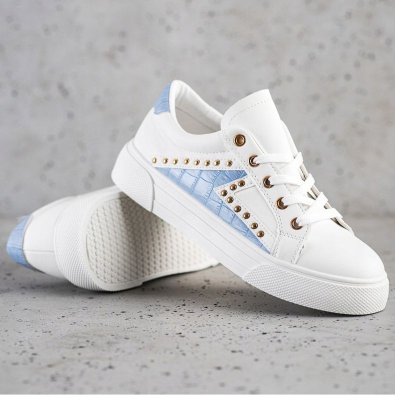 SHELOVET Sneakers in ecopelle bianca 1