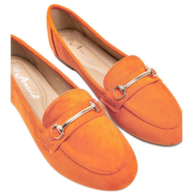 Mocassini Brynn in eco camoscio arancione arancia 1