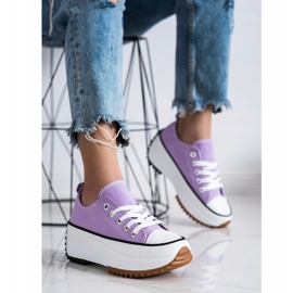 SHELOVET Scarpe Da Ginnastica Su Una Piattaforma Alta viola 2