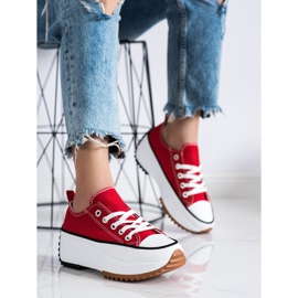 SHELOVET Scarpe Da Ginnastica Su Una Piattaforma Alta rosso 2