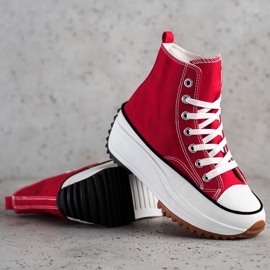 SHELOVET Sneakers Alte Sulla Piattaforma rosso 1