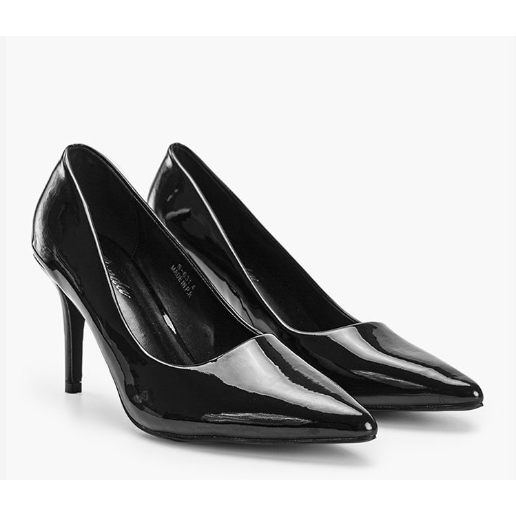 Décolleté nere in ecopelle Ally nero 1