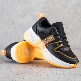 SHELOVET Scarpe da ginnastica con scarpe alla moda in rete nero 2