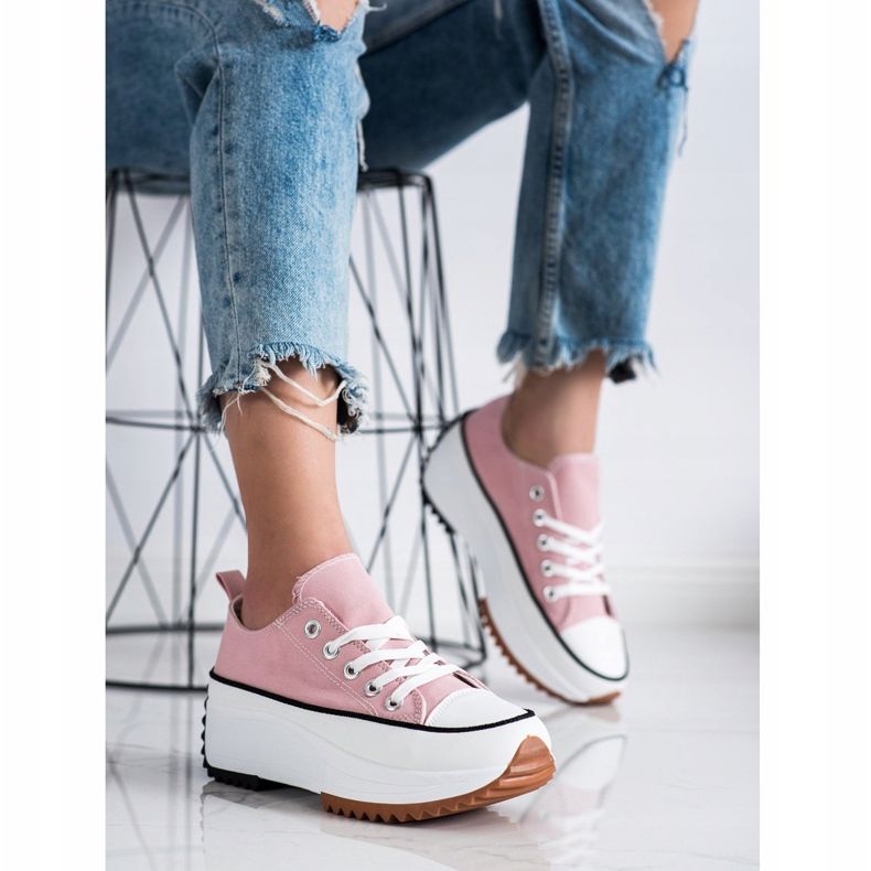 SHELOVET Scarpe Da Ginnastica Su Una Piattaforma Alta rosa 2