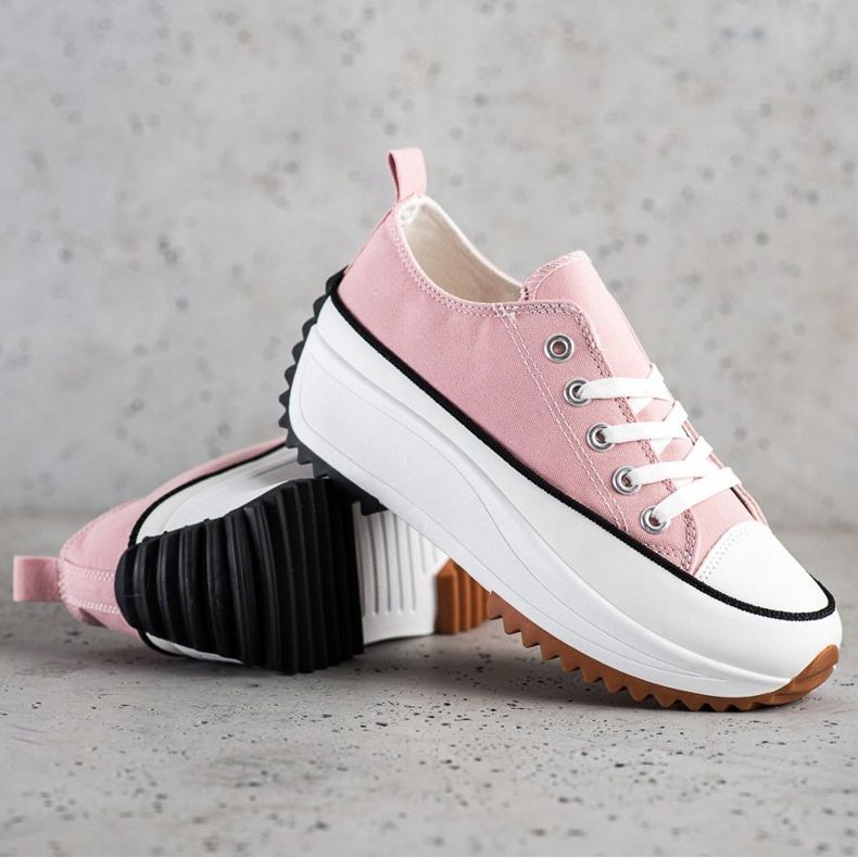 SHELOVET Scarpe Da Ginnastica Su Una Piattaforma Alta rosa 1