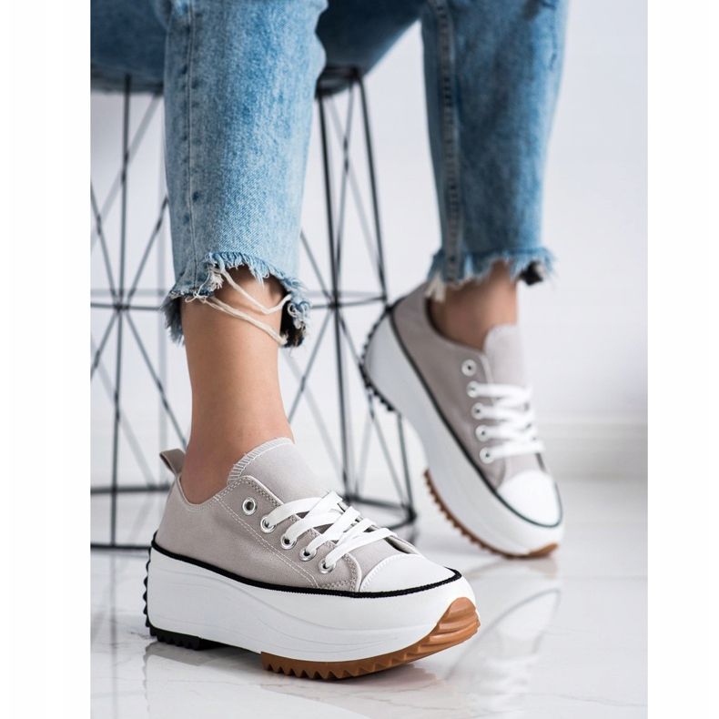 SHELOVET Scarpe Da Ginnastica Su Una Piattaforma Alta grigio 2