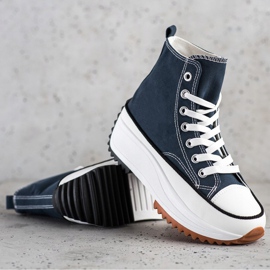 SHELOVET Sneakers Alte Sulla Piattaforma blu navy 1