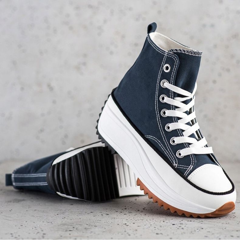 SHELOVET Sneakers Alte Sulla Piattaforma blu navy 1