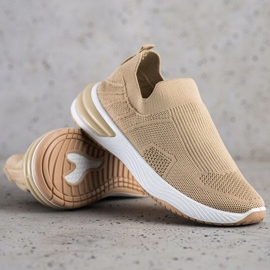 SHELOVET Sneakers senza lacci traforate marrone 1