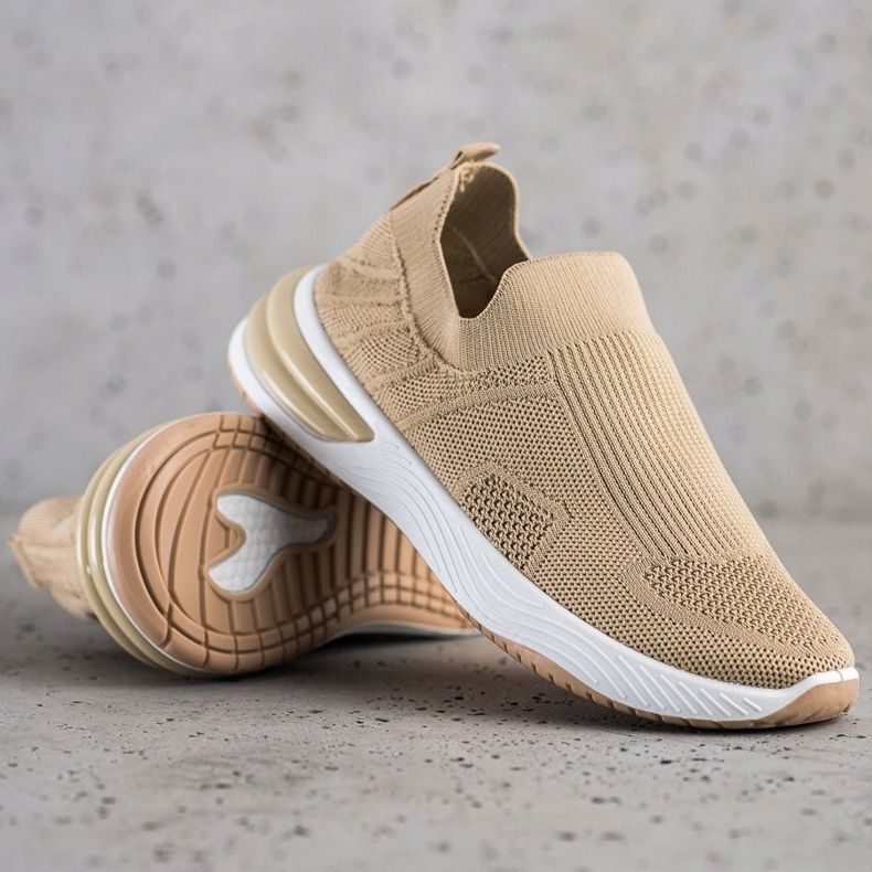 SHELOVET Sneakers senza lacci traforate marrone 1