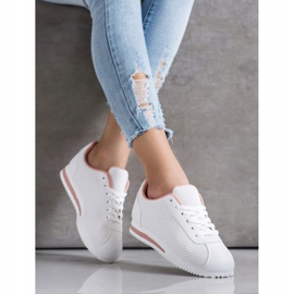 SHELOVET Eleganti sneakers traforate bianca 2