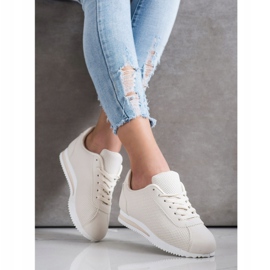 SHELOVET Eleganti sneakers traforate beige 2