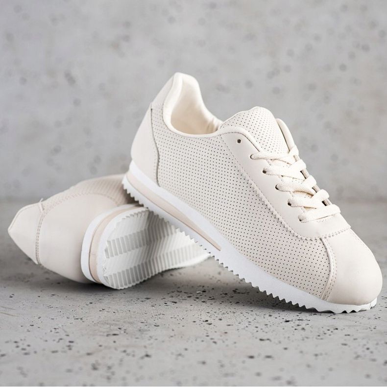 SHELOVET Eleganti sneakers traforate beige 1