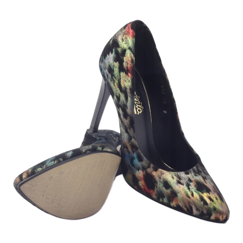 Décolleté eleganti in pelle Espinto 456 multicolor nero 3