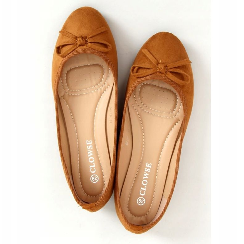 Camel 9F116 Ballerine in camoscio cammello marrone 1