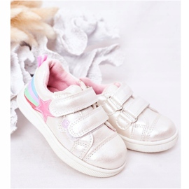 PE1 Scarpe Sportive Bambino In Ecopelle Con Arcobaleno Bianco Jasmine multicolore 1