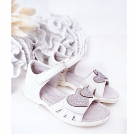 PE1 Sandali Bianchi Per Bambini Con Velcro My Heart bianca 1