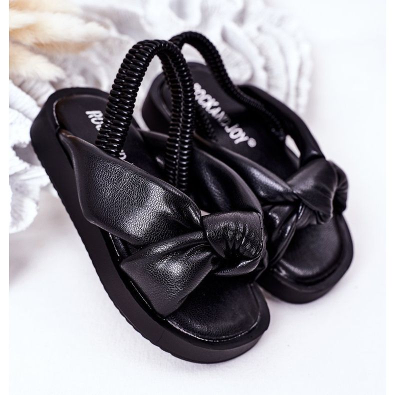 FR1 Sandali Per Bambini Con Polsino Nero Bubble Gum 2