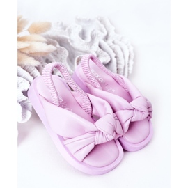 FR1 Sandali Per Bambini Con Gomma Da Masticare Viola A Costine 2