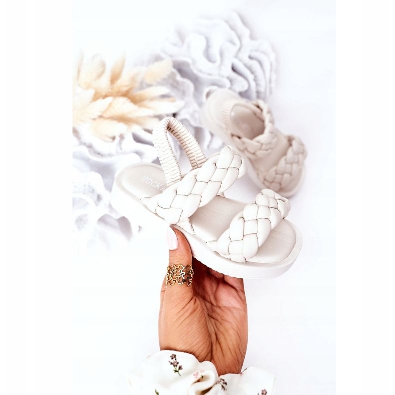 FR1 Sandali per bambini con cutie-pie beige a coste 2