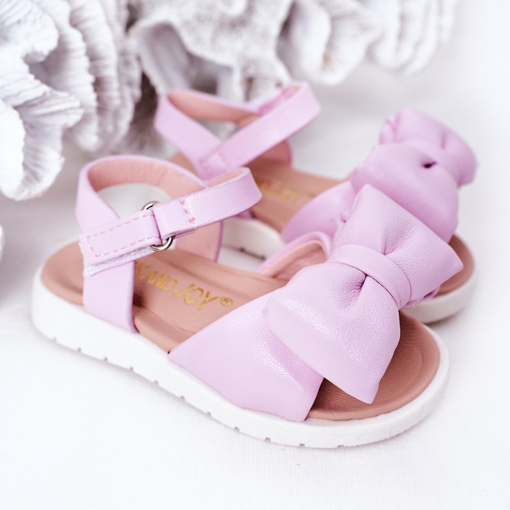FR1 Sandali Per Bambini Con Fiocco Viola Abbie 1