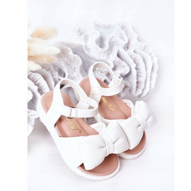 FR1 Sandali per bambini con fiocco bianco Abbie bianca 2