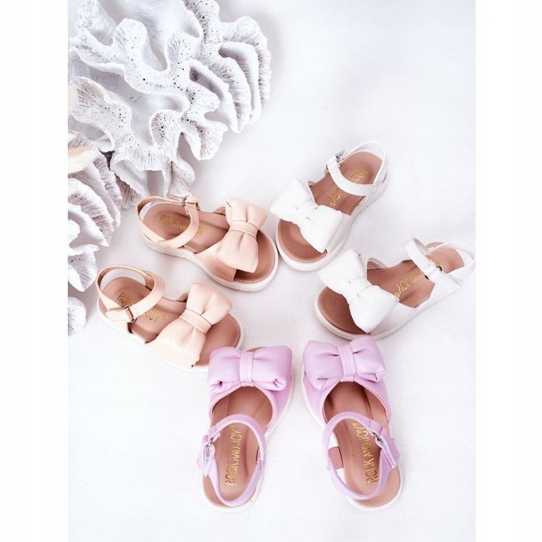 FR1 Sandali per bambini con fiocco bianco Abbie 1