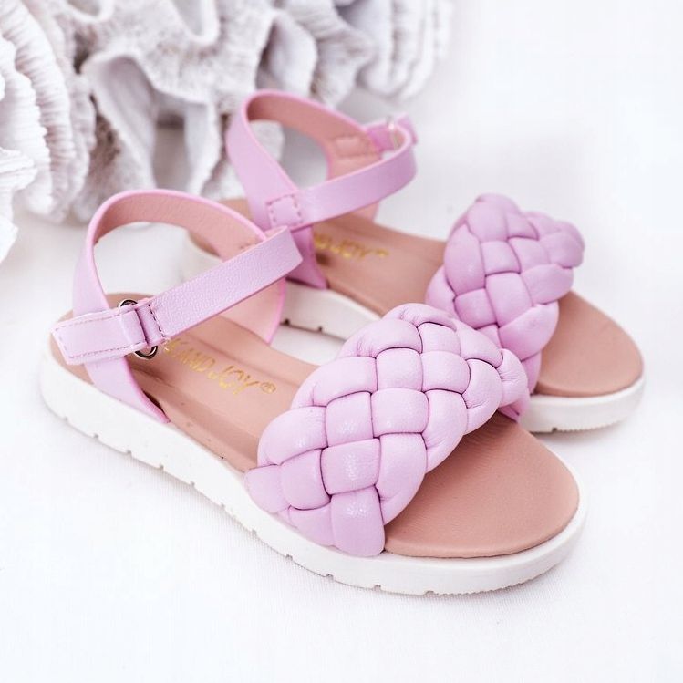 FR1 Sandali Per Bambini Con Intrecciato Viola Adella 1