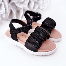 FR1 Sandali Aimy Neri Per Bambini Con Velcro nero 1