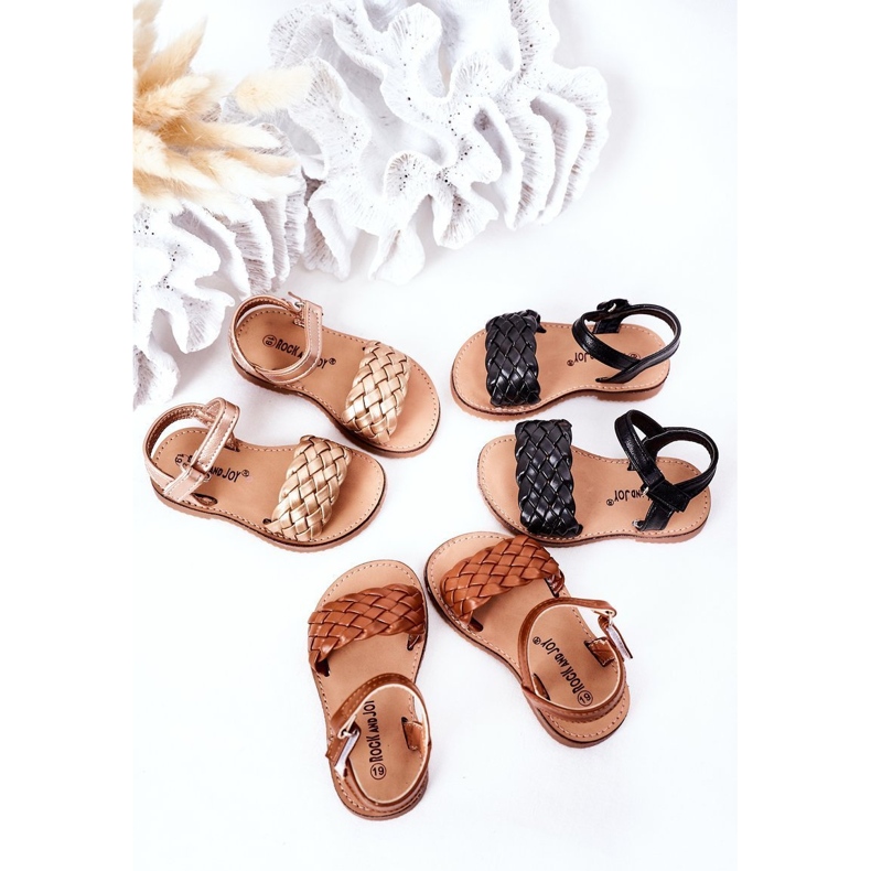 Sandali Per Bambini Con Intrecciato Nero Bailly 1