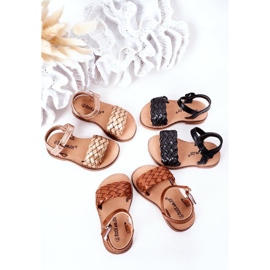 Sandali Per Bambini Con Intrecciato Oro Rosa Bailly d'oro d'oro 1