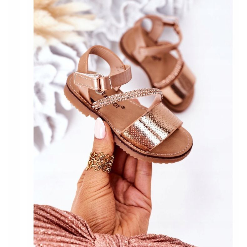 FR1 Sandali Per Bambini Con Paillettes Rose Gold Blake d'oro 2