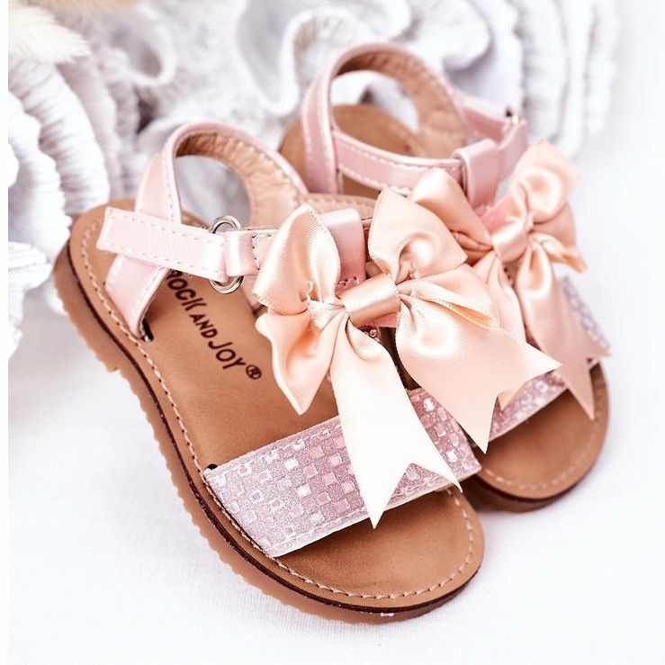 FR1 Sandali Per Bambini Con Fiocco Pink Beebee rosa 1