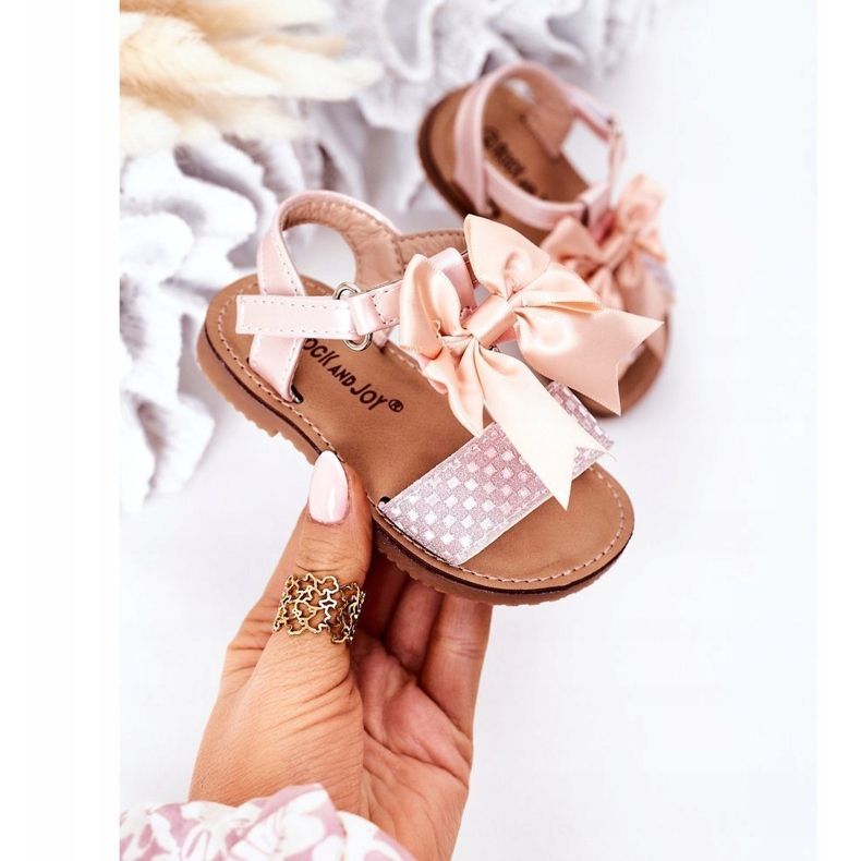 FR1 Sandali Per Bambini Con Fiocco Pink Beebee rosa 2