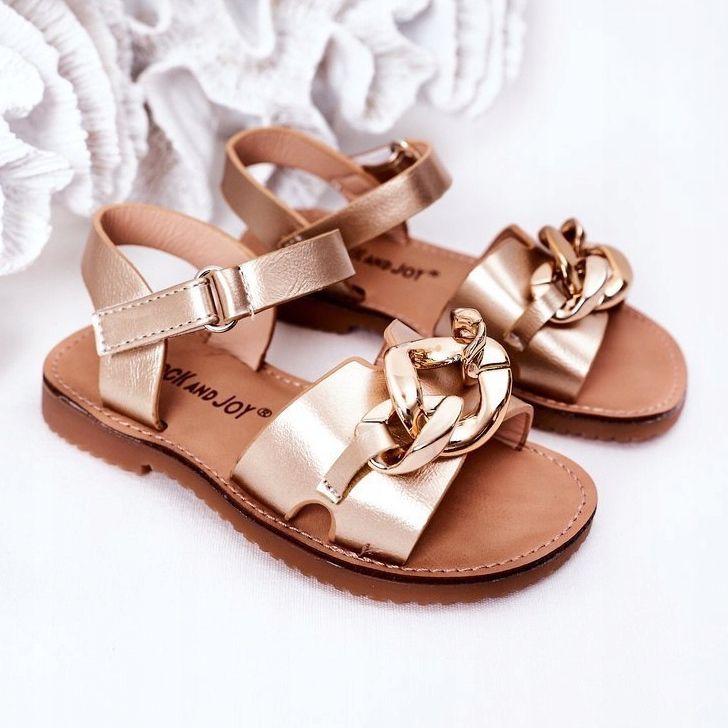 FR1 Sandali per bambini con catena dorata Buffy d'oro 1